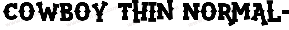Cowboy Thin Normal字体转换